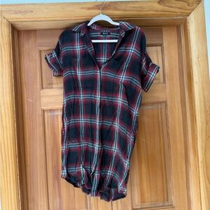 Madewell Red and Black Plaid Shirt
